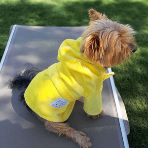 Oli and Lui Dog Bathrobe Lemon