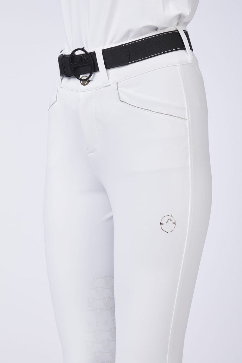 Women's Marileva Riding Breeches With Knee Grip White