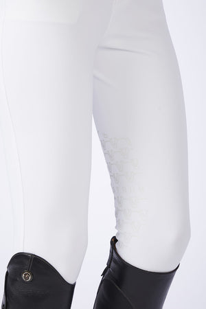 Women's Marileva Riding Breeches With Knee Grip White