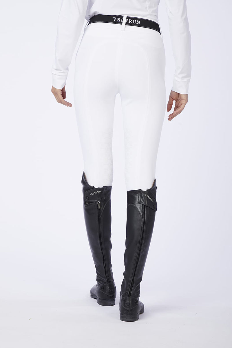 Women's Marileva Riding Breeches With Knee Grip White