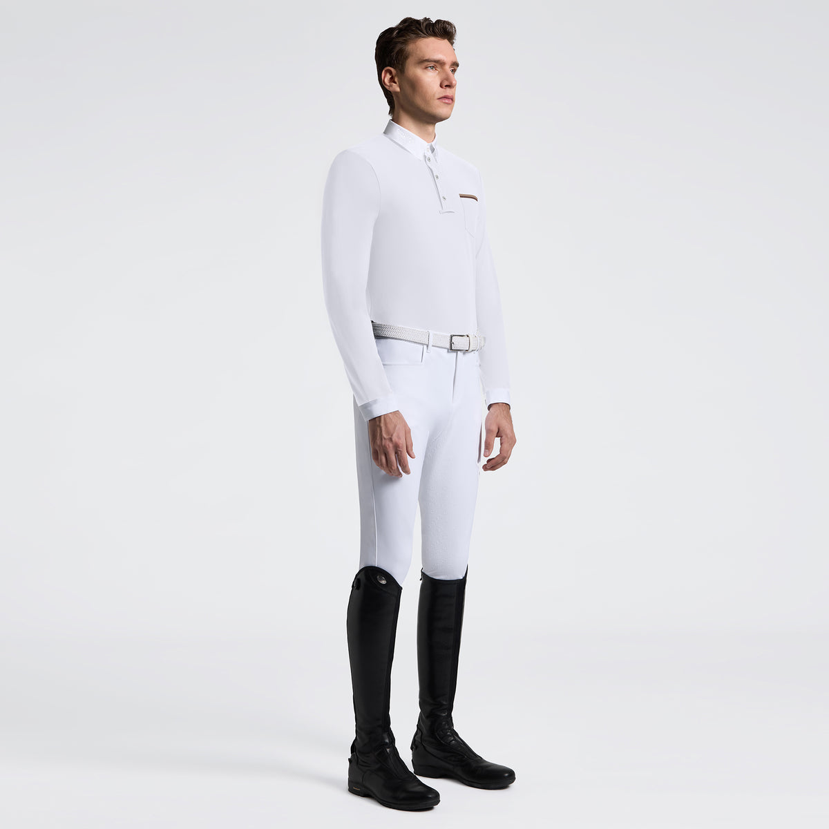 Men's Long Sleeve Riding Shirt with Pockets