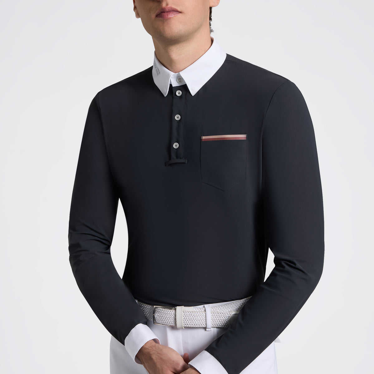 Men's Long Sleeve Riding Shirt with Pockets