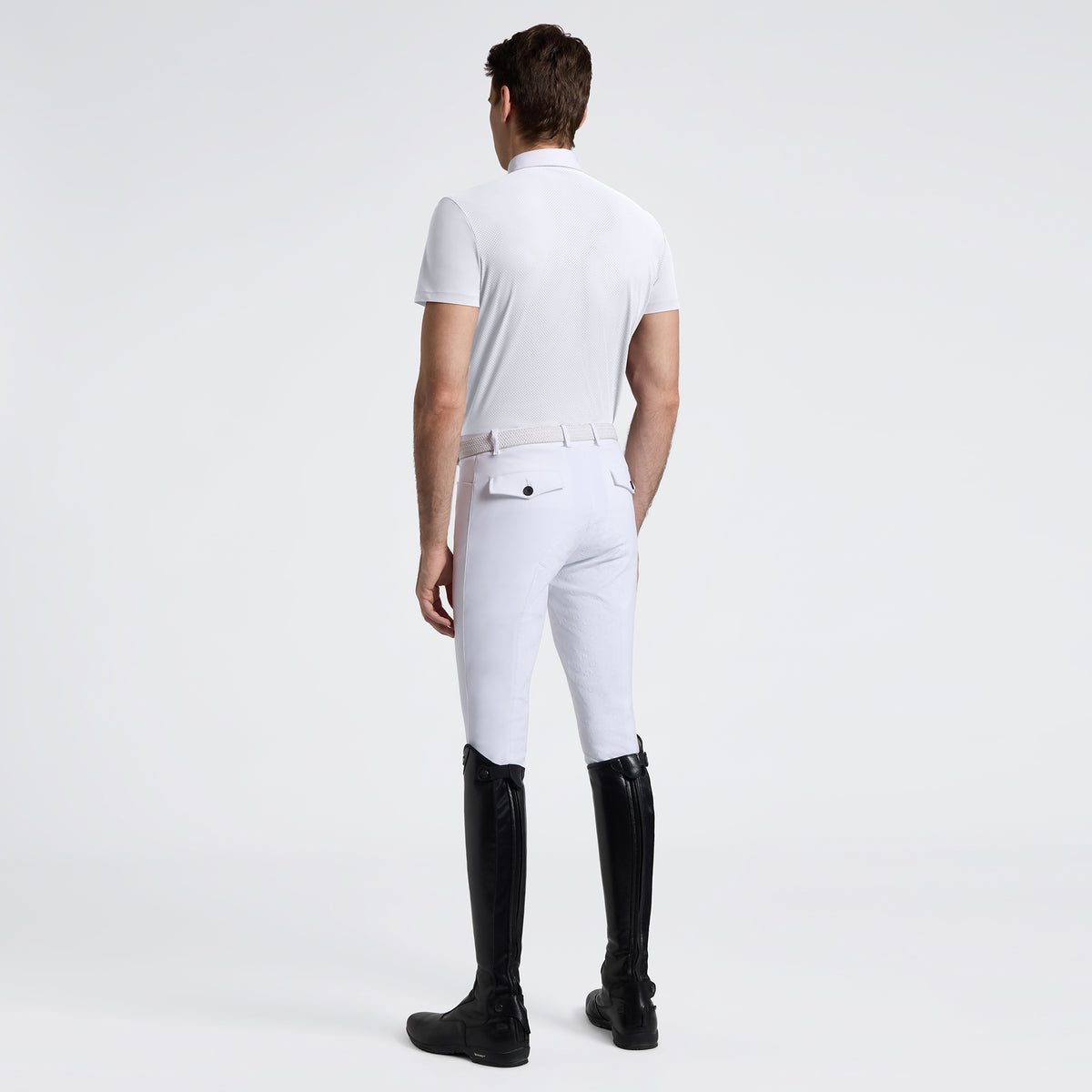 Men's Short Sleeve Riding Shirt with Pockets