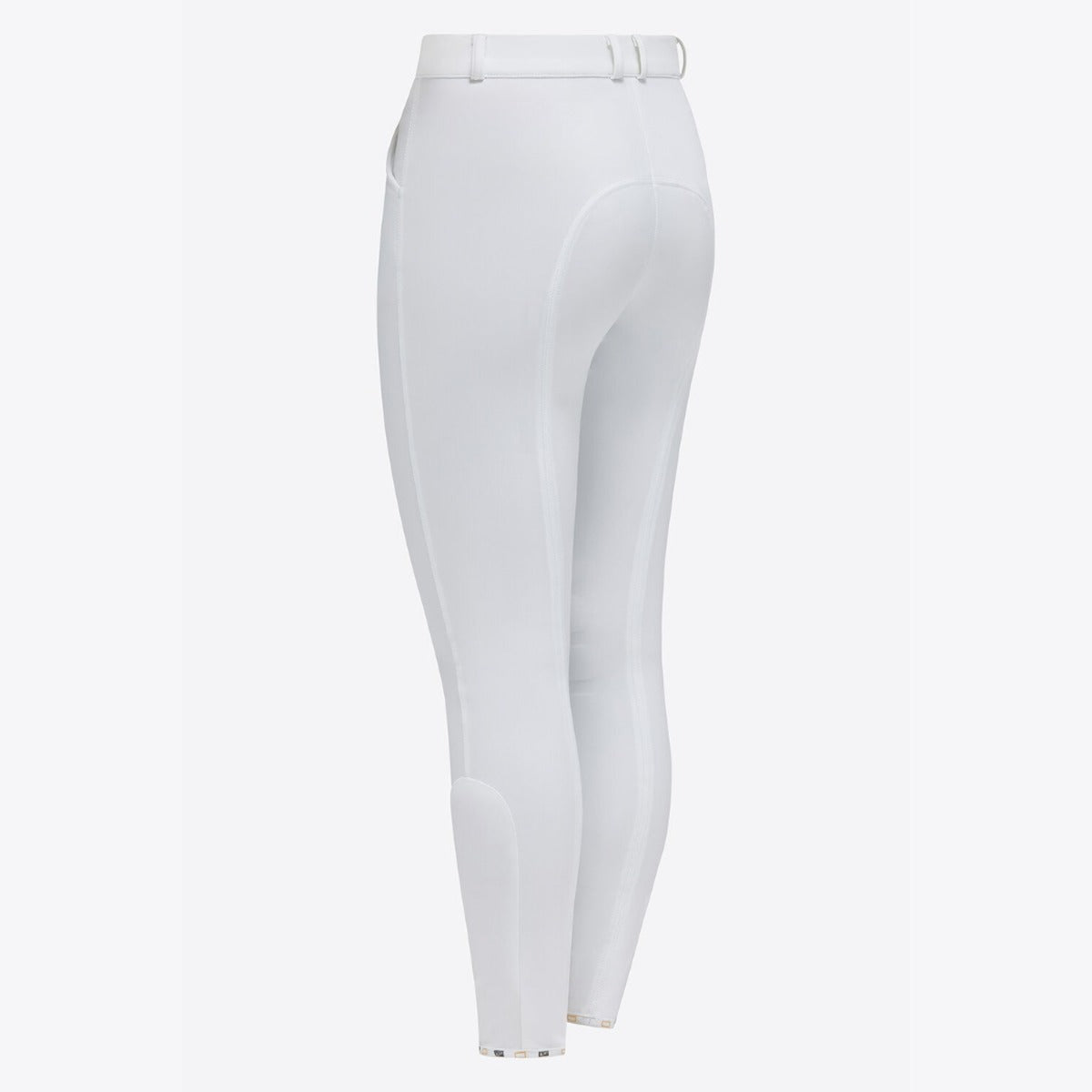 RG Junior's Unisex Jumping Breeches with Gel Knee Patches-White