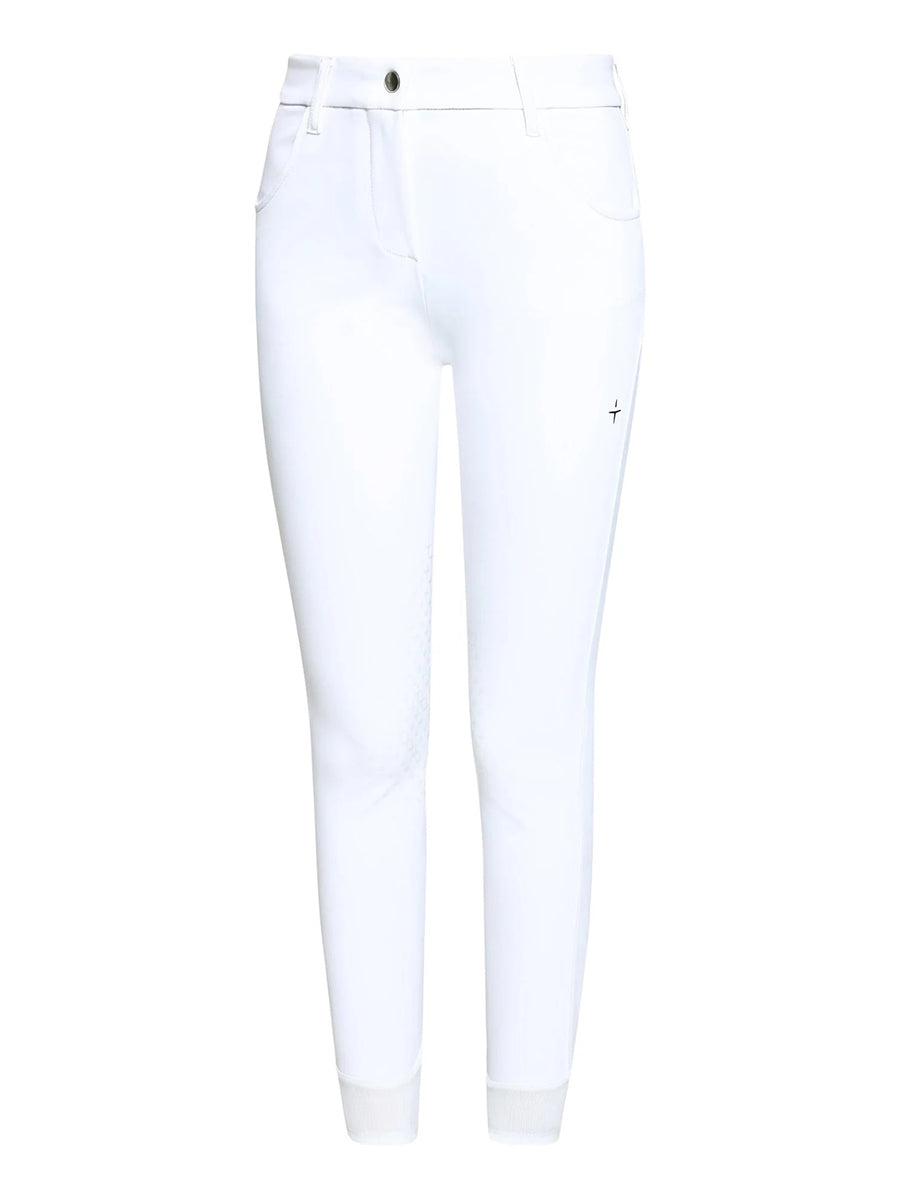 Trolle Women's New Star Cut High Waist Knee Grip Breeches White