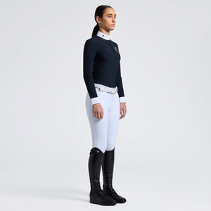 Cavalleria Toscana Girl's Jersey Competition Shirt with Printed Logo L/S
