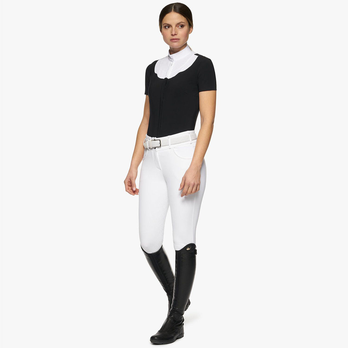 Cavalleria Toscana Women's Scalloped Bib S/S