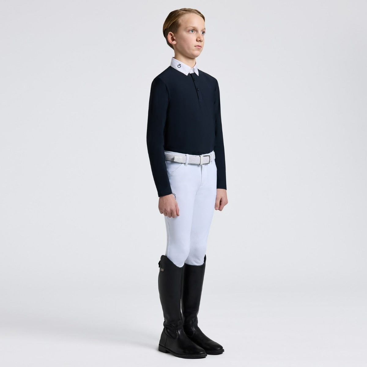 Cavalleria Toscana Boy's L/S Jersey w/Insert Print Logo