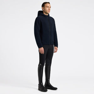 Cavalleria Toscana Men's Zip-Up Technical Fleece Hoodie