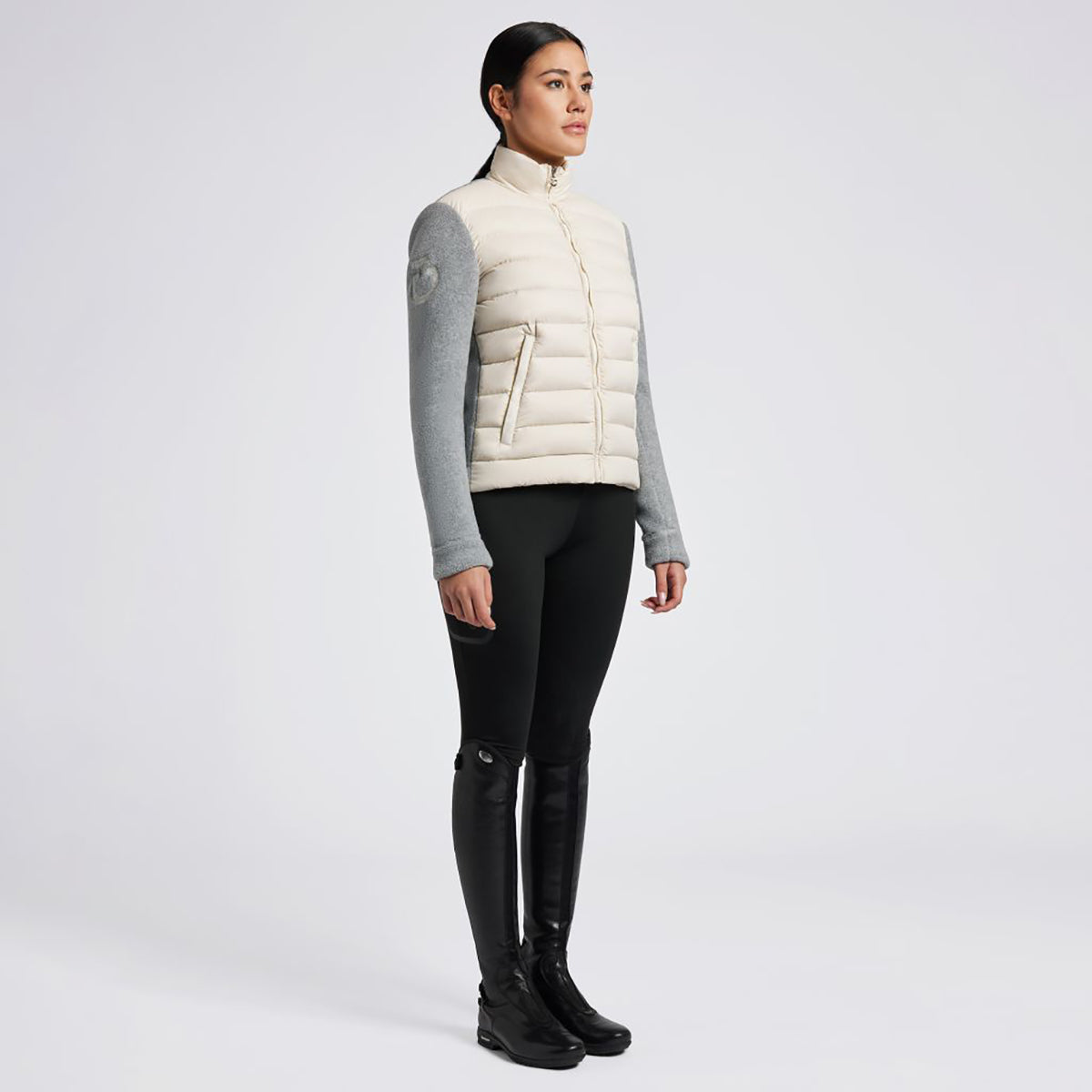Cavalleria Toscana Women's Nylon and Fleece Zip Up Jacket