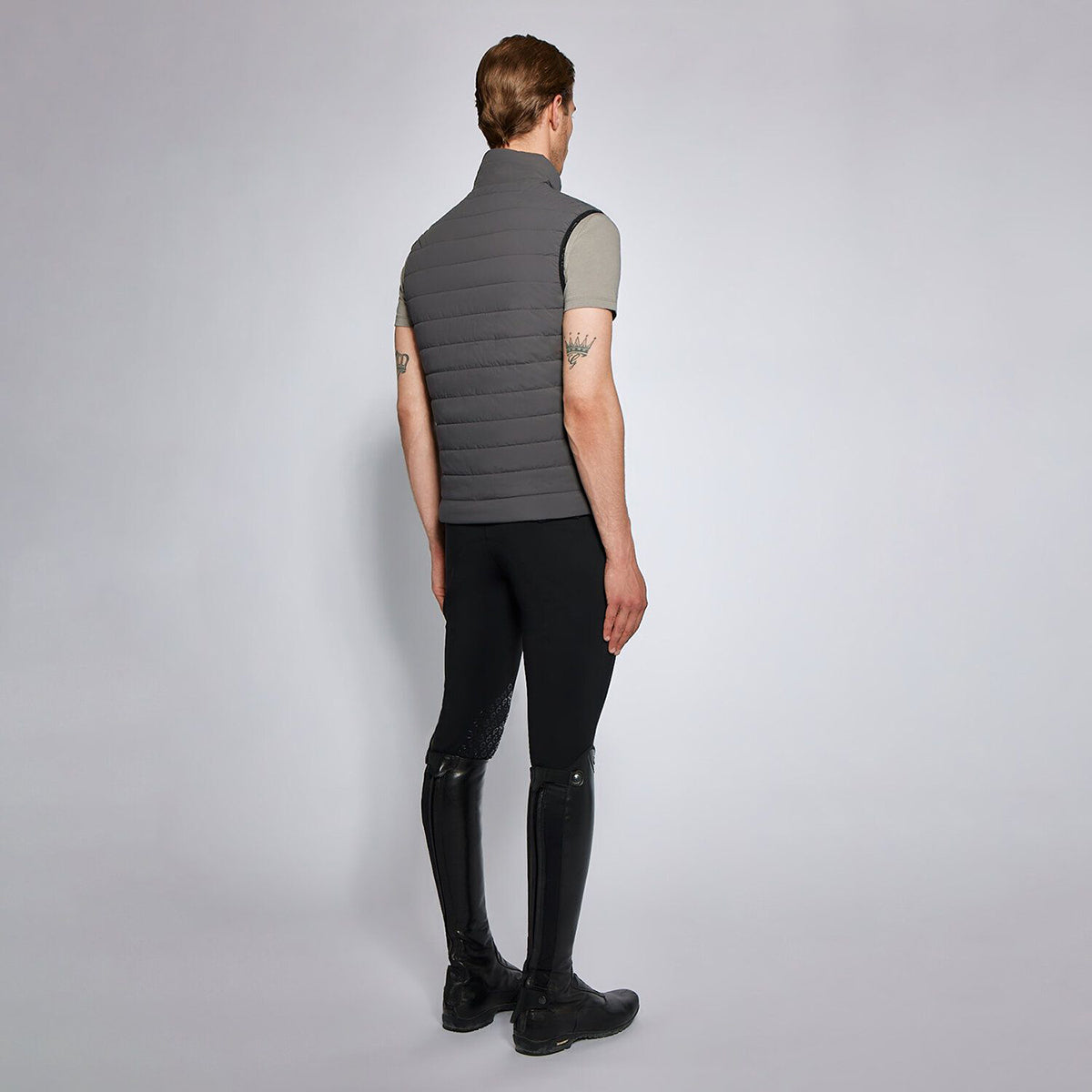 Cavalleria Toscana Men's Lightweight Puffer Vest w/ Hidden Hood