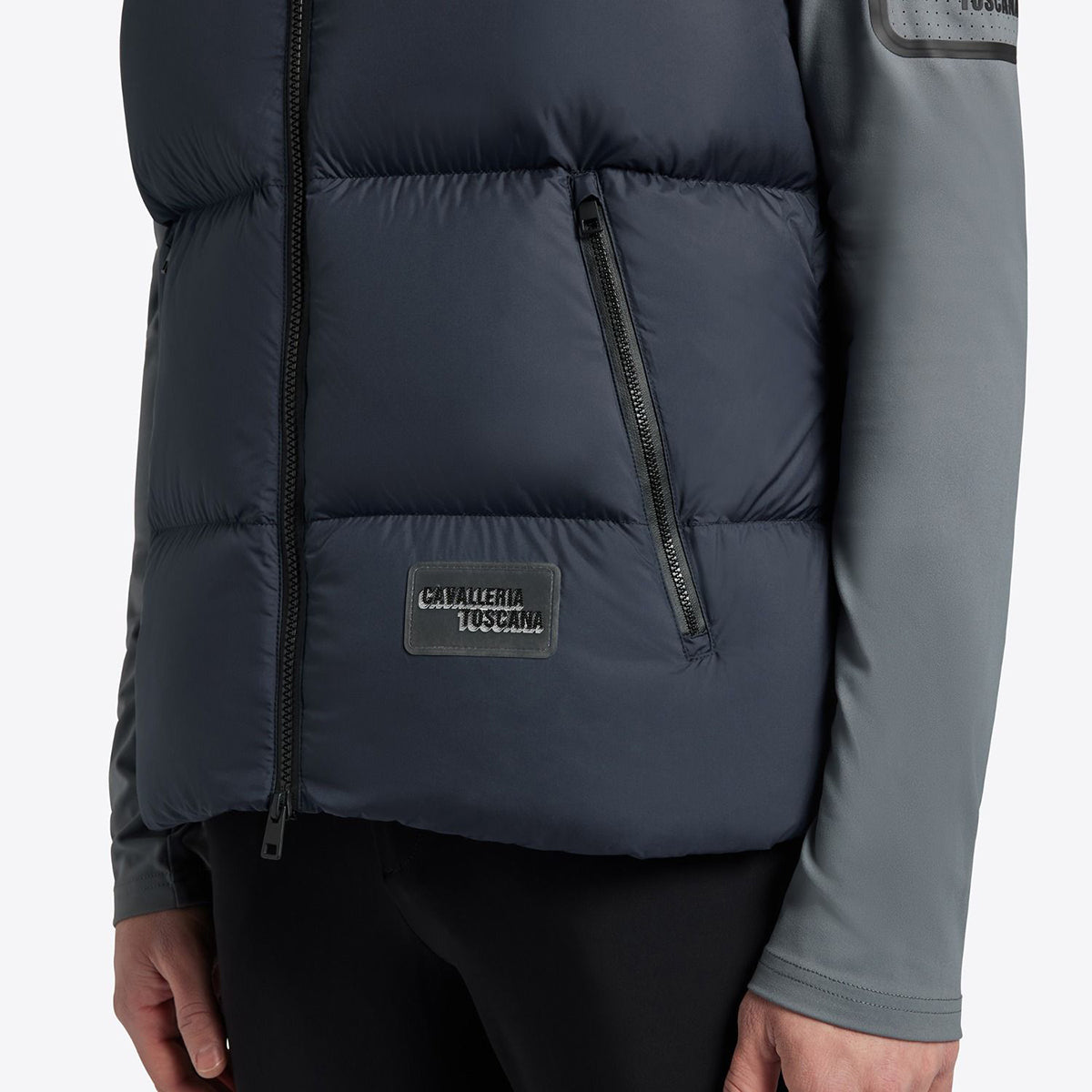 Cavalleria Toscana Men's Hooded Down Padded Nylon Vest
