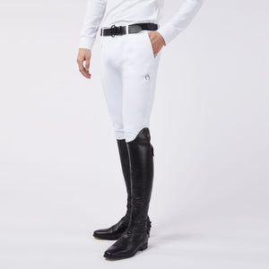 Men's Stelvio Knee Grip Riding Breeches TK Fabric-Optical White