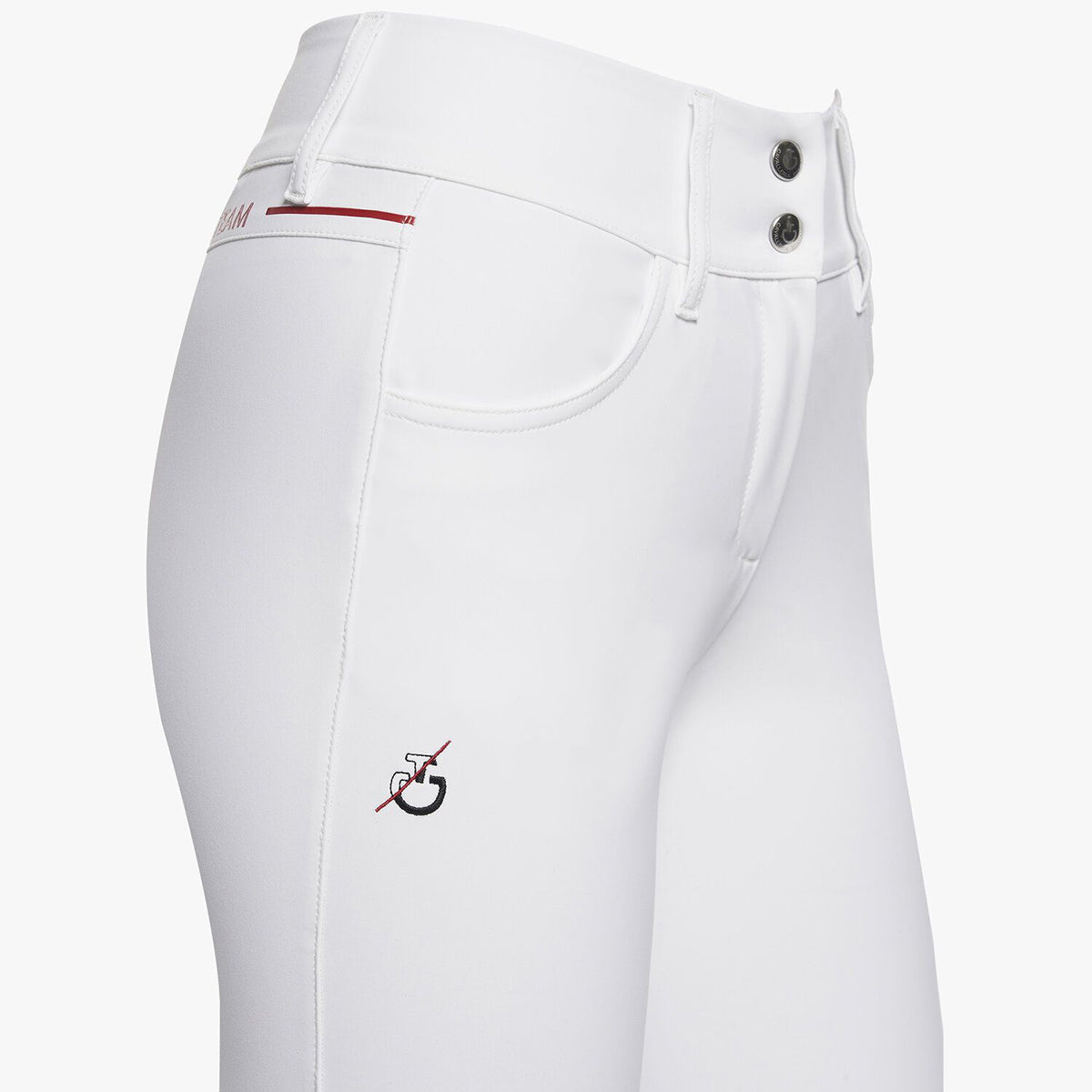 Cavalleria Toscana Women's Team Red Stripe High Waist Breeches
