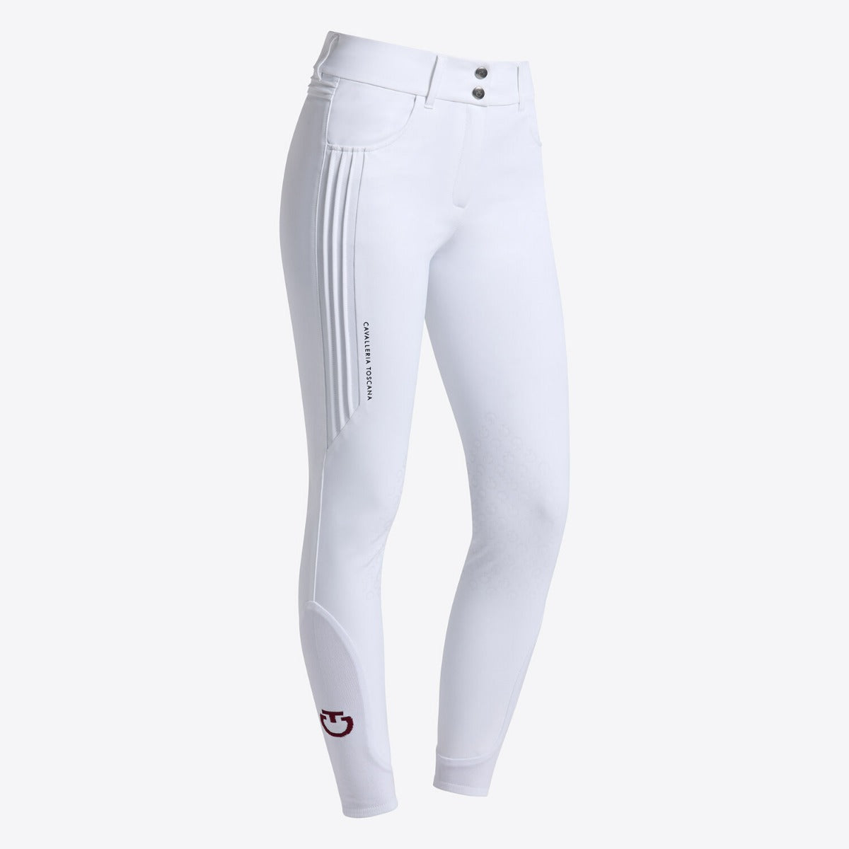 Cavalleria Toscana Women's Jumping Breeches with Knee Grip-White