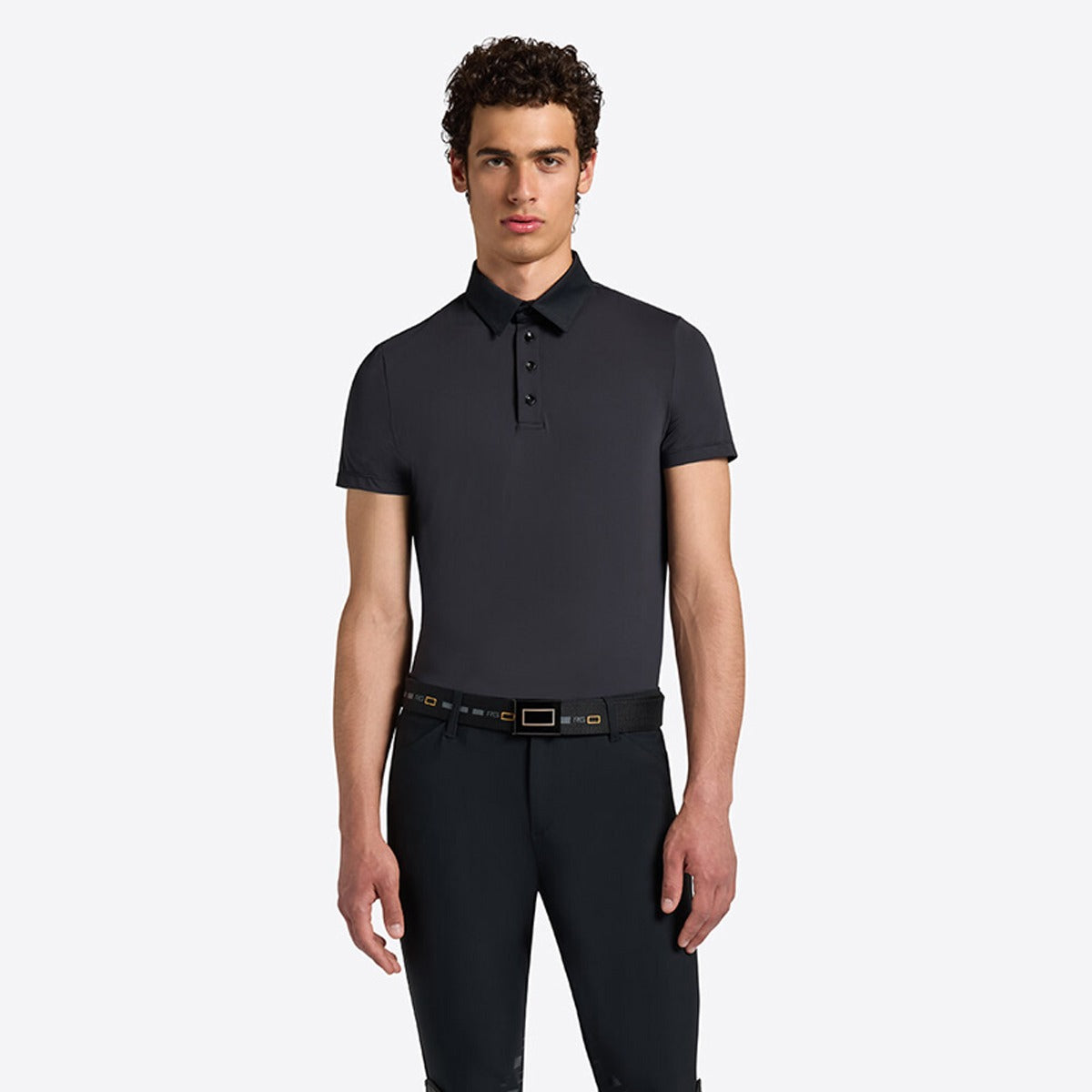 RG Men’s Micro-Perforated Jersey Polo with Buttons