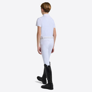 RG Boys’ Short Sleeves Competition Polo with Perforated Inserts-White