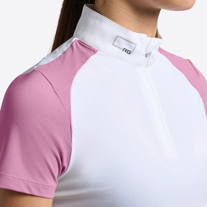 RG Girls Micro Perforated Jersey Inserts Competition Zip Shirt S/S