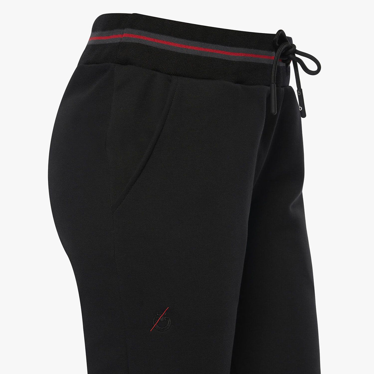 Cavalleria Toscana Women's Team Red Stripe Cotton Jogger