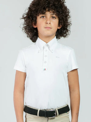 For Horses Boys Toby Show Shirt-white