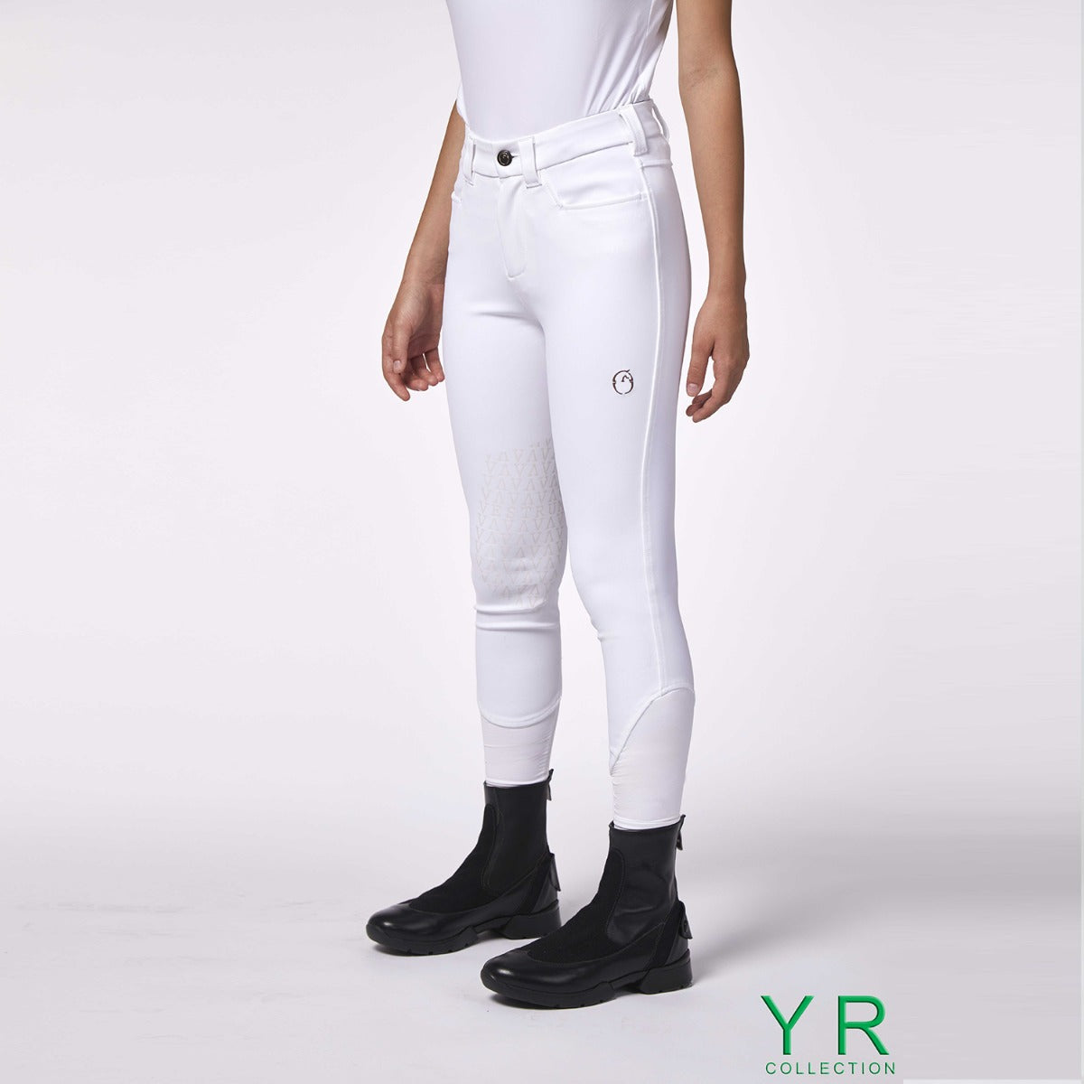 Girl’s Syracuse Riding Breeches with Knee Grip Optical White