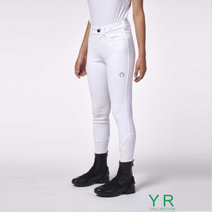 Girl’s Syracuse Riding Breeches with Knee Grip Optical White