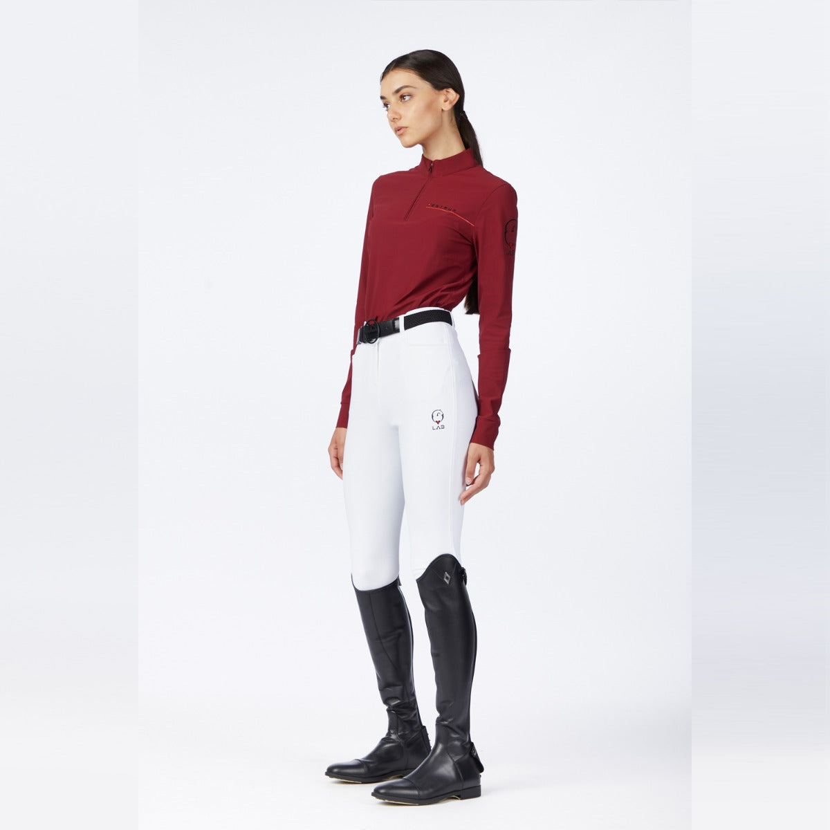Women's Andromeda Breeches Knee Grip High Waist-Optical White