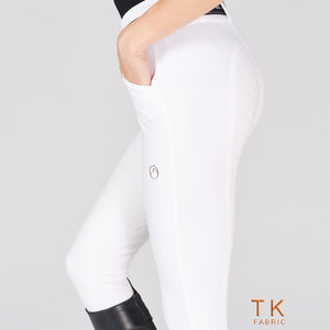 Women's Molveno Riding Breeches with Full Grip-Tk Fabric-Optical White