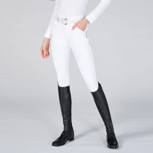 Women's Molveno Breeches Full Grip High West-White