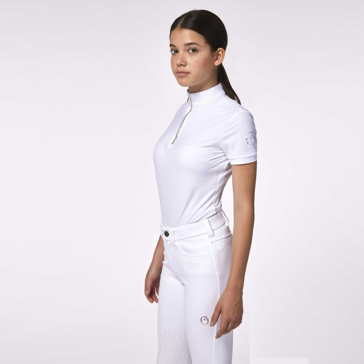 Girl’s Manarola Short Sleeves Competition Shirt Optical White