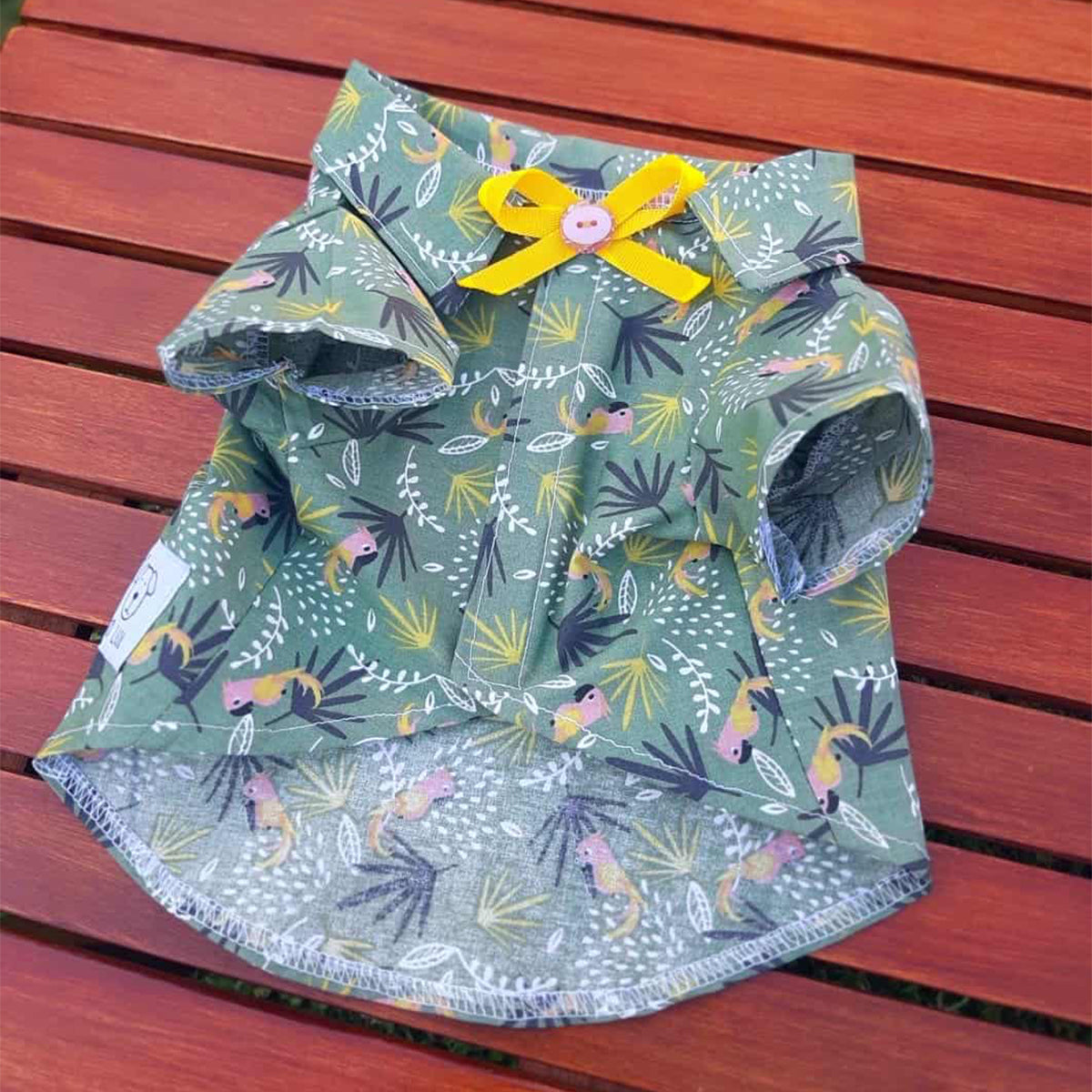 Oli and Lui Dog Shirt Parrot
