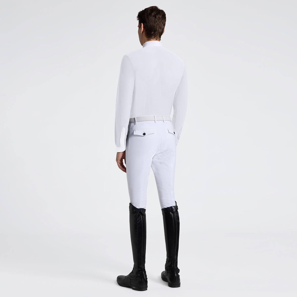 Men's Long Sleeve Riding Shirt with Pockets