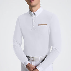 Men's Long Sleeve Riding Shirt with Pockets