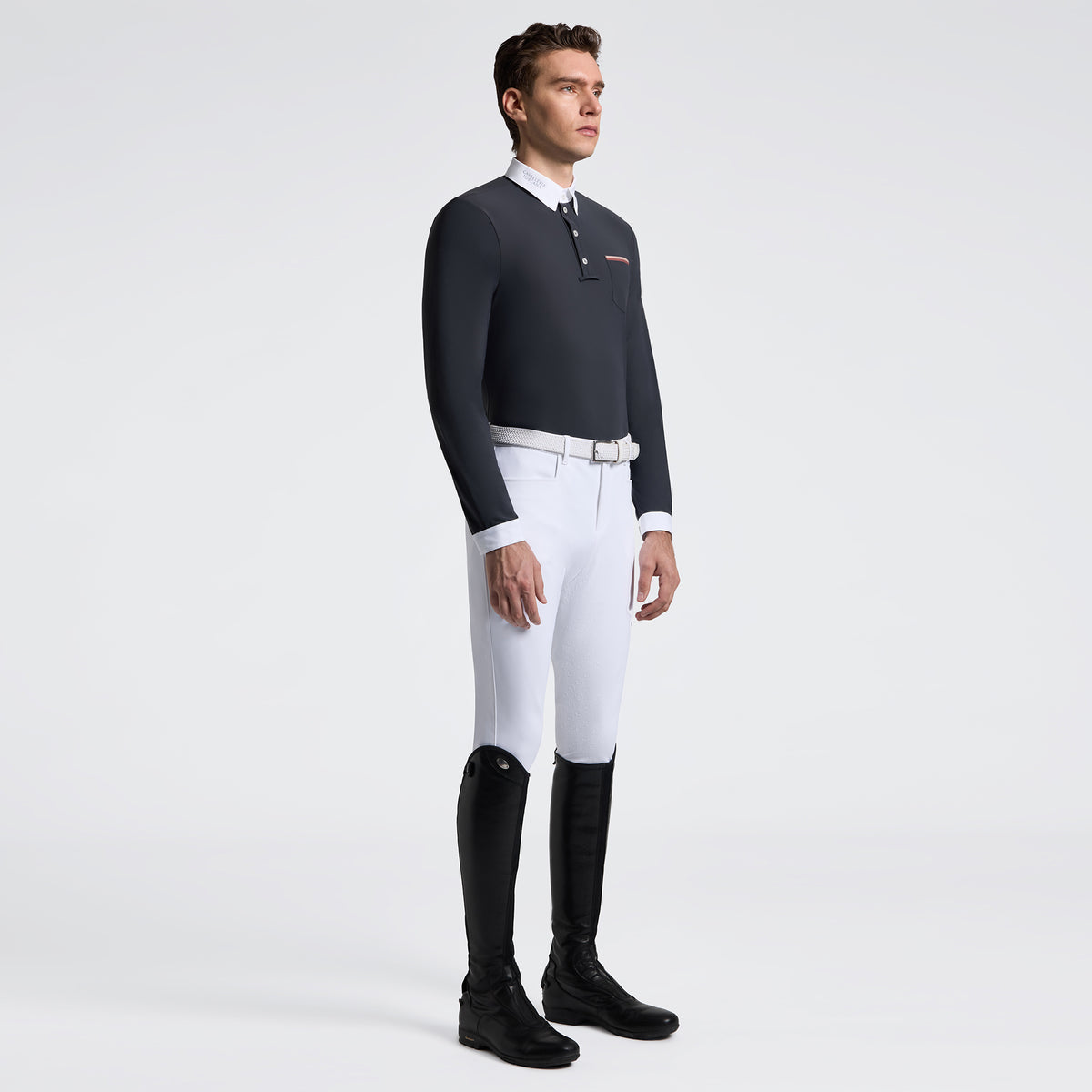 Men's Long Sleeve Riding Shirt with Pockets