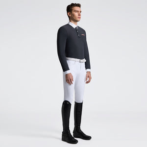 Men's Long Sleeve Riding Shirt with Pockets