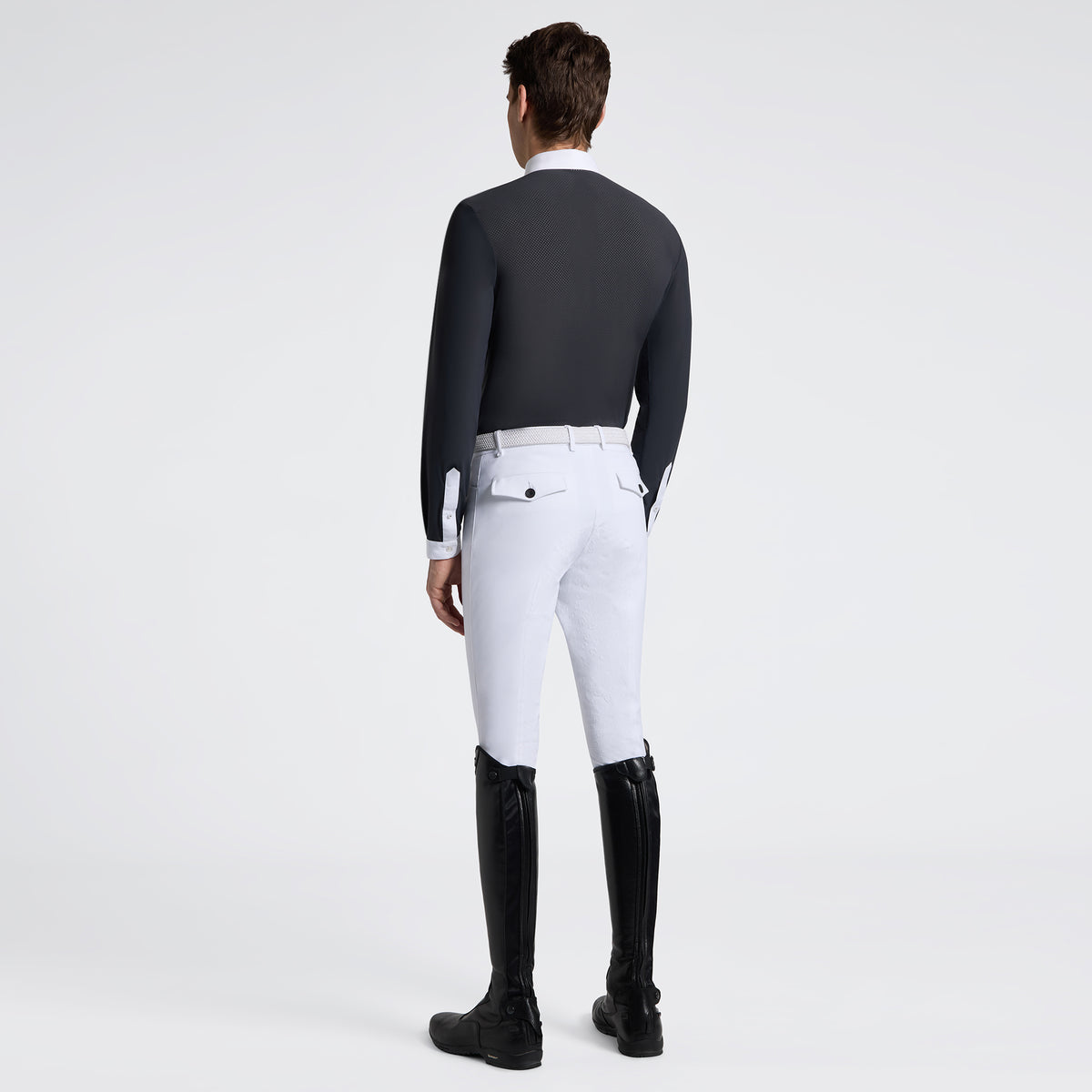 Men's Long Sleeve Riding Shirt with Pockets