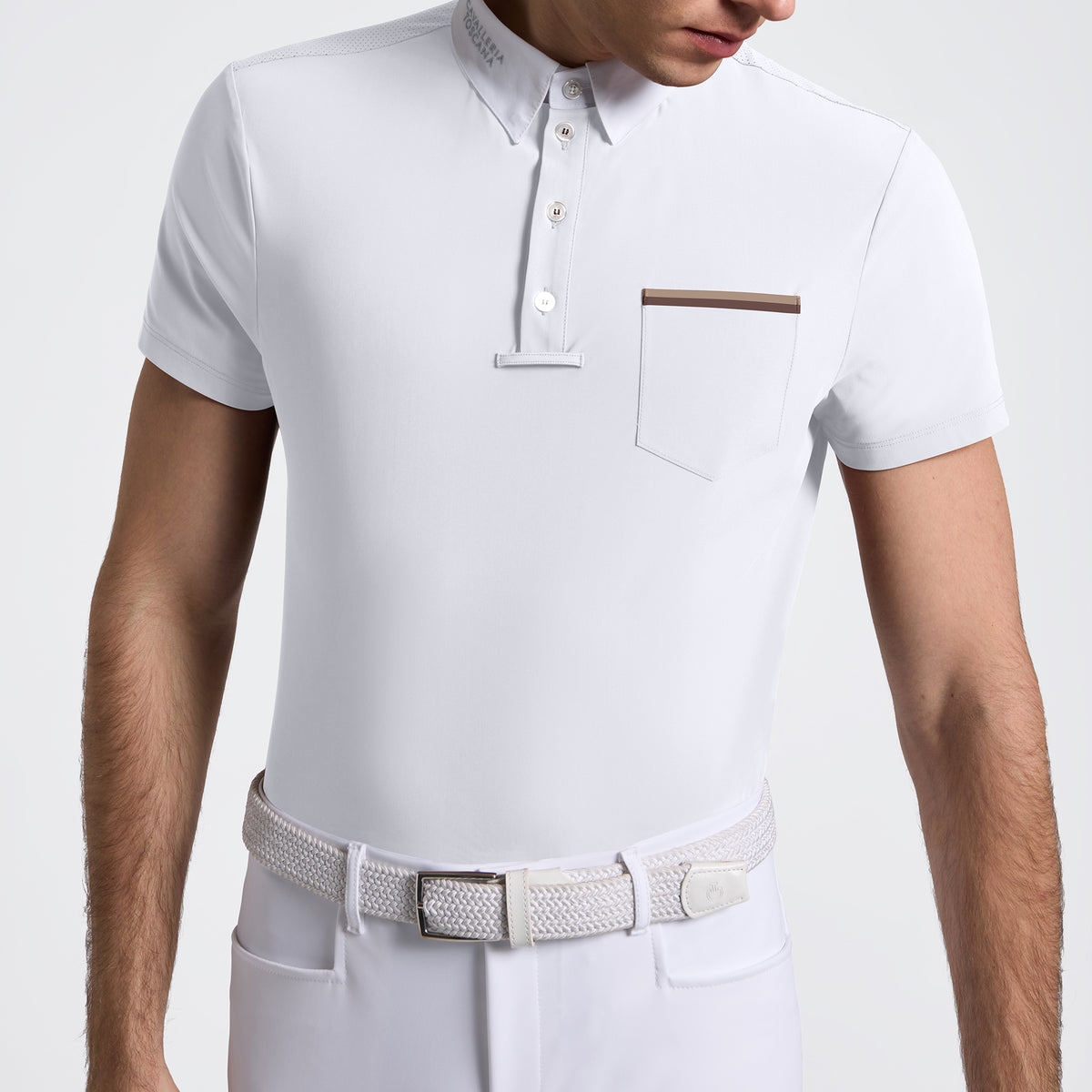 Men's Short Sleeve Riding Shirt with Pockets