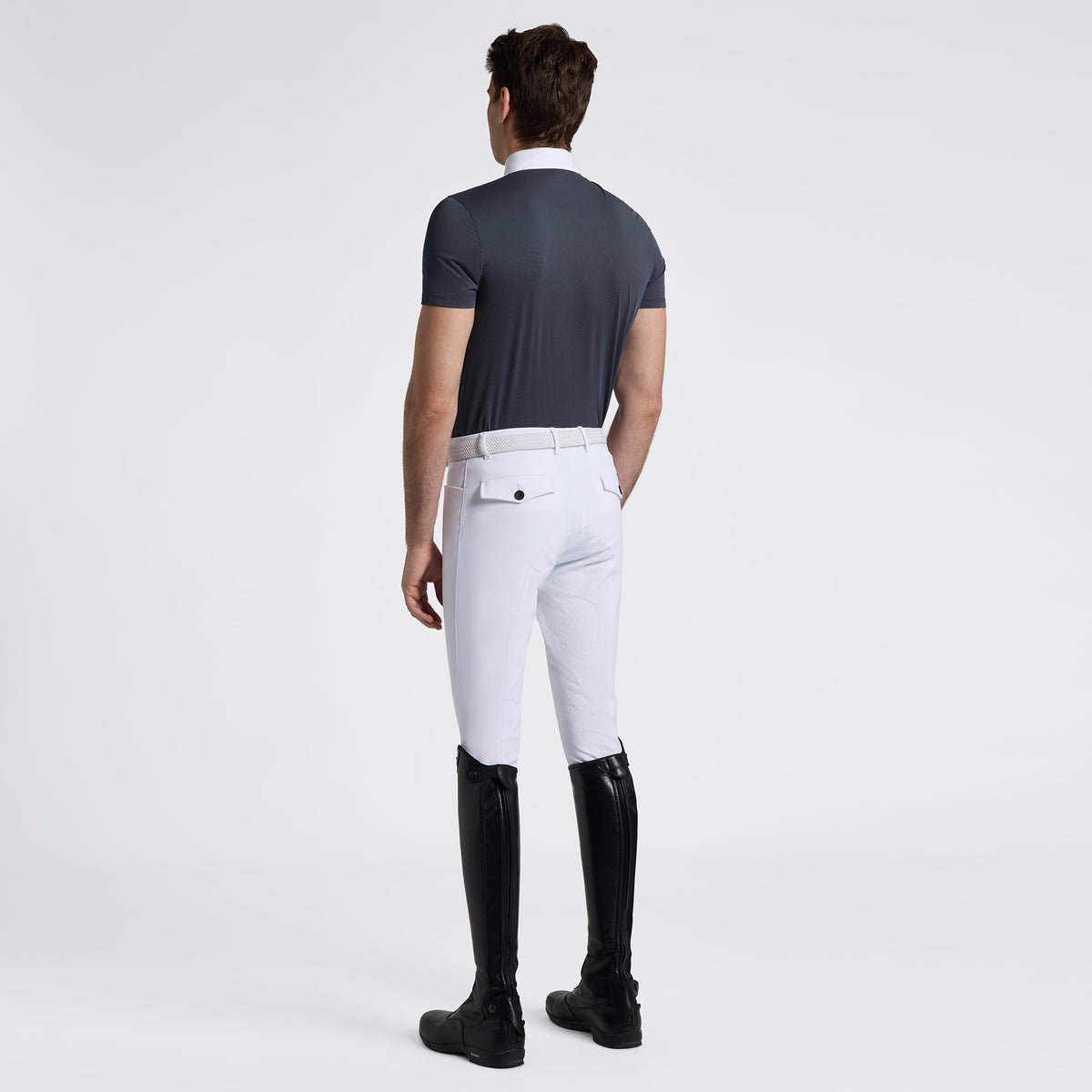 Men's Short Sleeve Riding Shirt Zip Competition