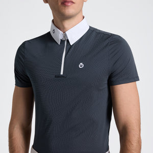 Men's Short Sleeve Riding Shirt Zip Competition