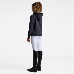Girl's Hoodie with Zip and Floral Embroidery