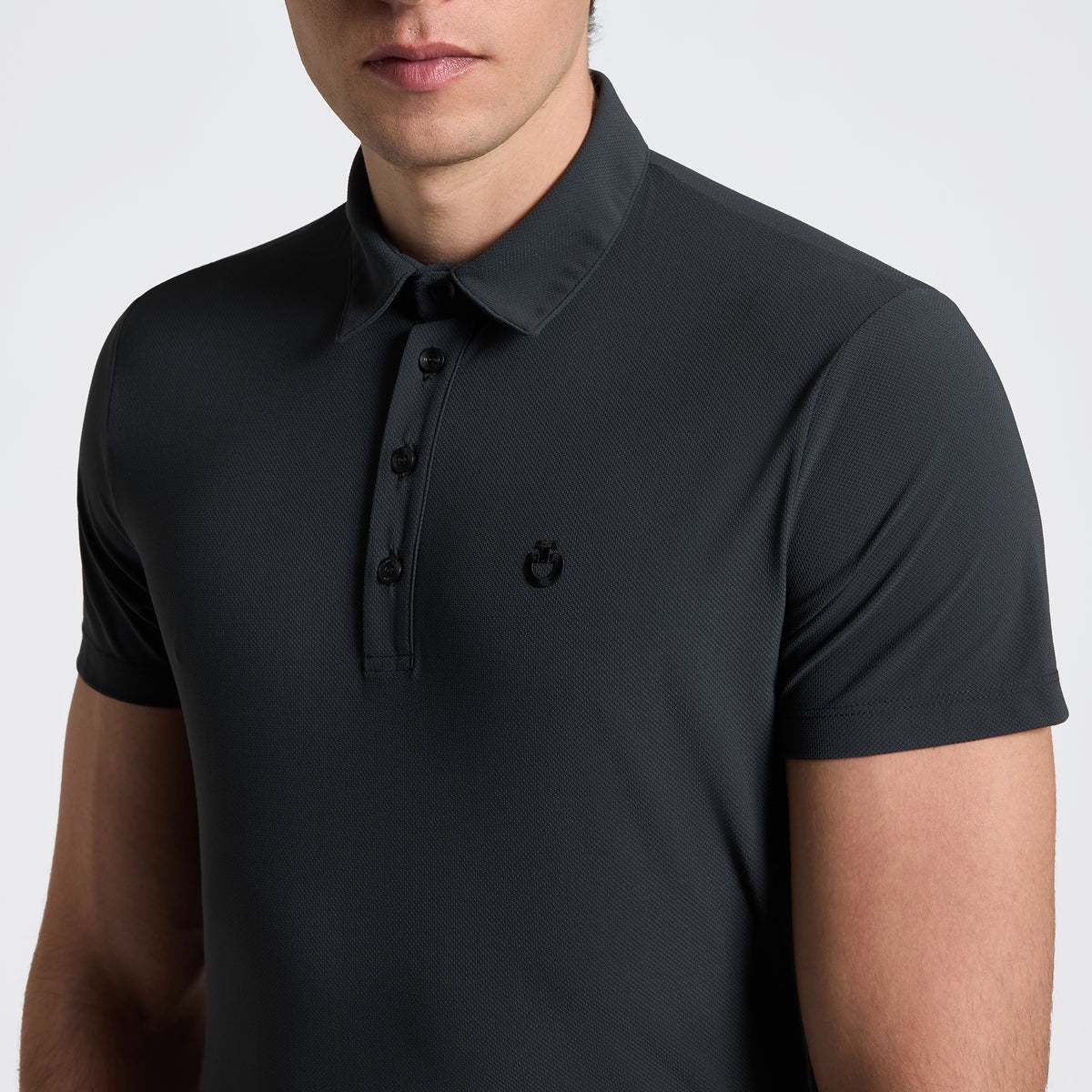 Men's Jersey S/S Training Polo w/Print Logo