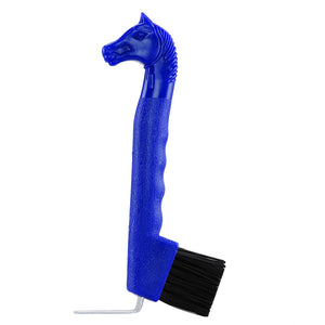 Horse Head Plastic Hoof Pick with Brush