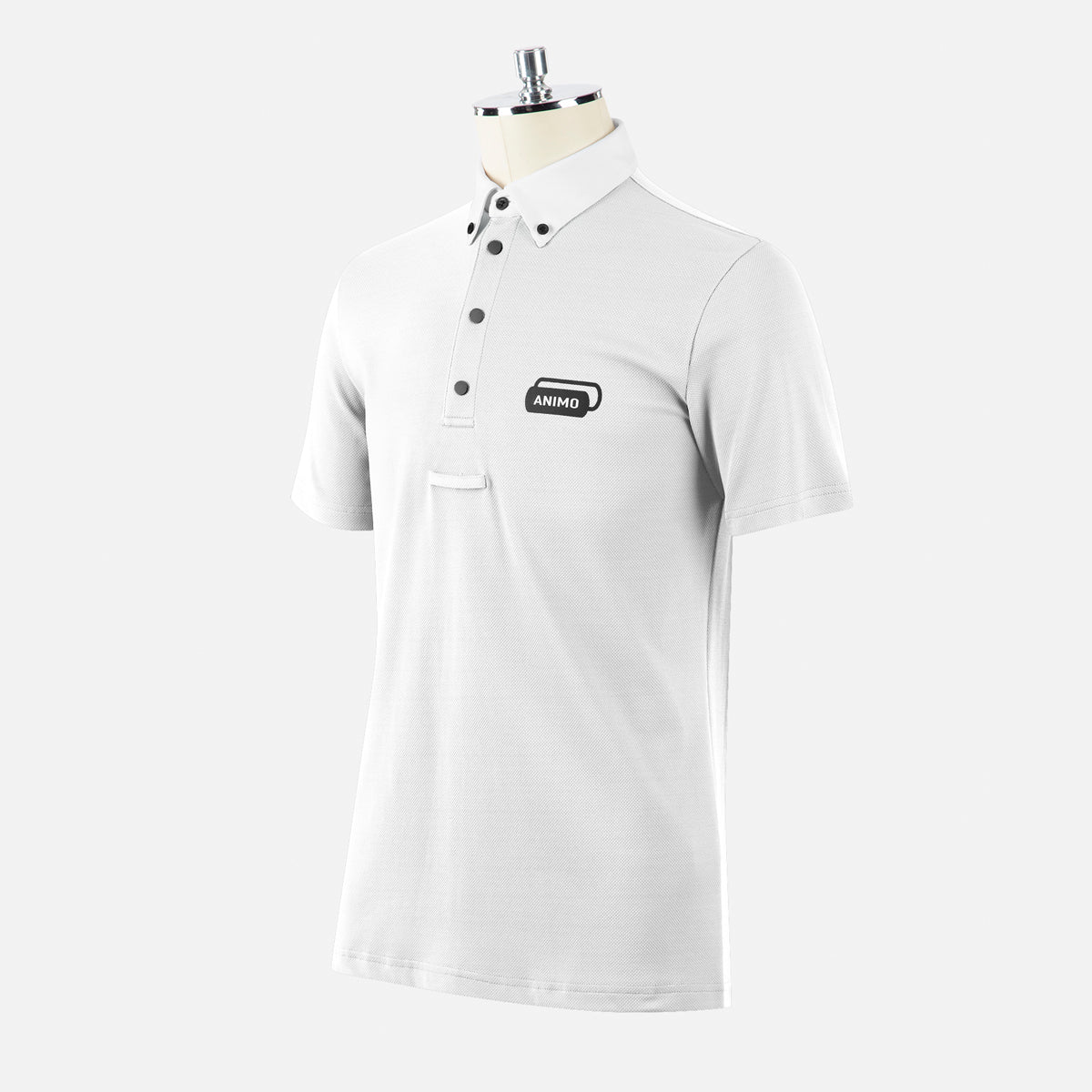 Animo Men's Ankara Riding Polo-White