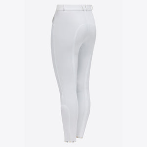 RG Junior's Unisex Jumping Breeches with Gel Knee Patches-White