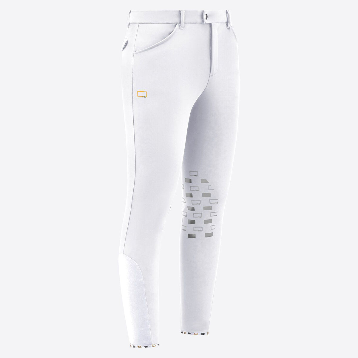 RG Man's Knee Grip Jumping Breeches White