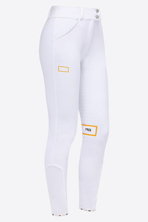 RG Women's Hight Waist Full Grip Riding Breeches White