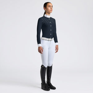 Cavalleria Toscana Girls' Long-Sleeve Button Competition Shirt