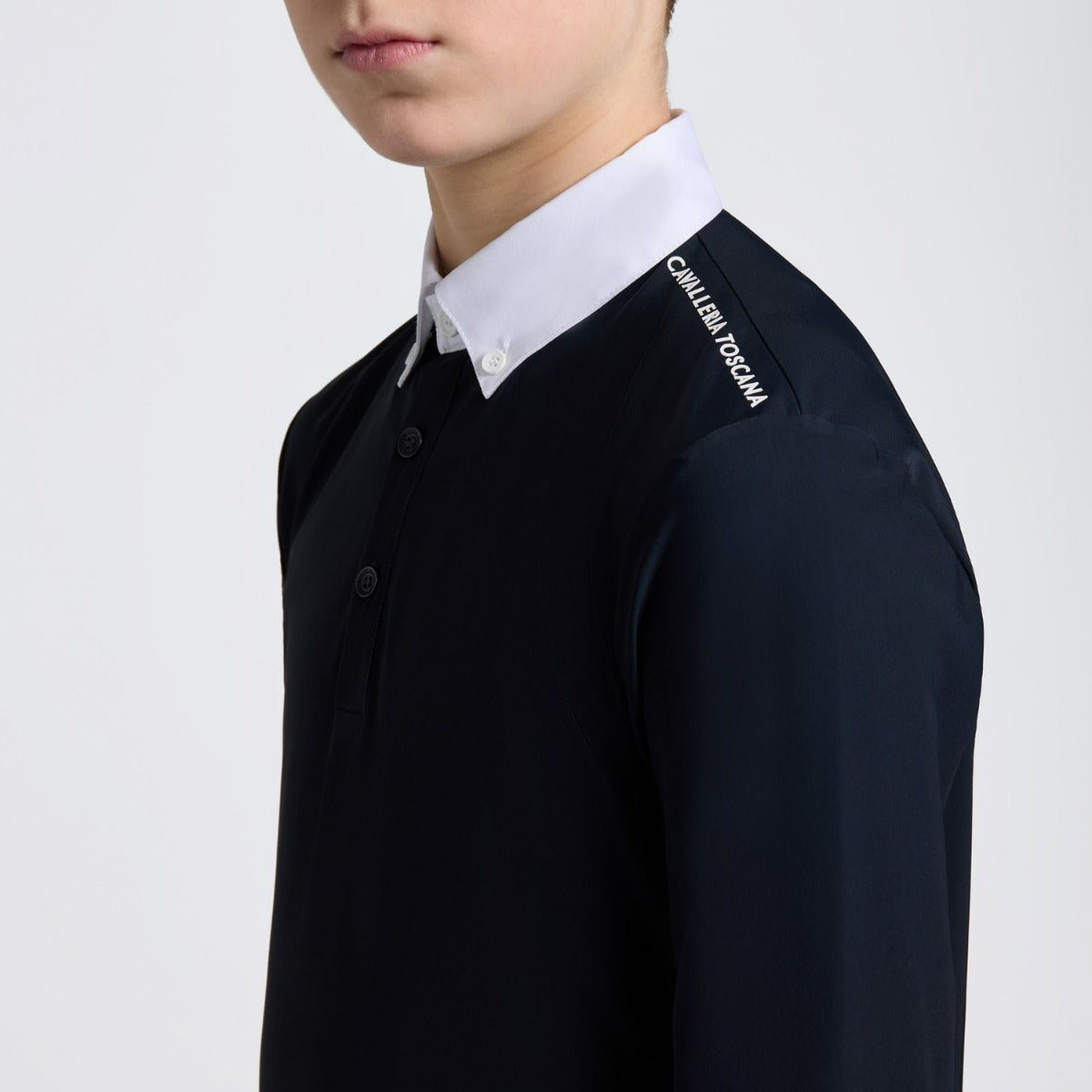 Cavalleria Toscana Boy's L/S Jersey w/Insert Print Logo