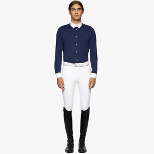 Cavalleria Toscana Men's Guibert Shirt L/S-Navy-37
