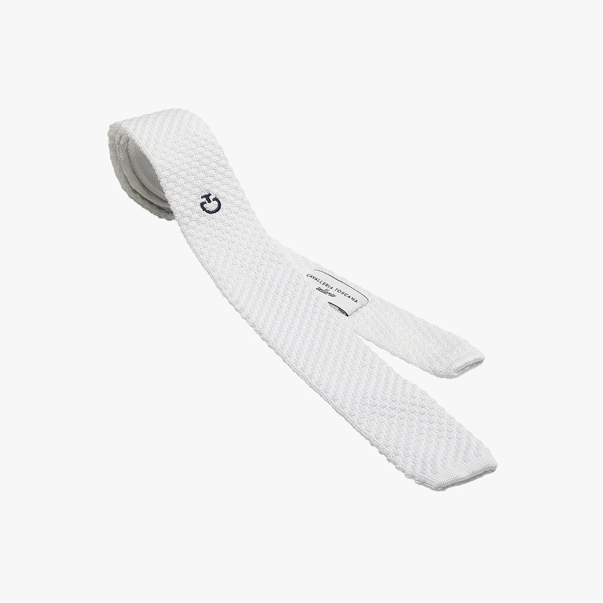Tricot Tie With Logo With Tit Pin